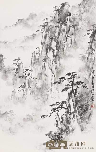 崔国一 山水 立轴 80×50cm